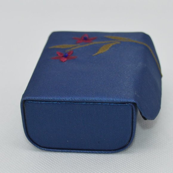 Vintage Makeup Vintage Satinembroidered Double Lipstick Case With